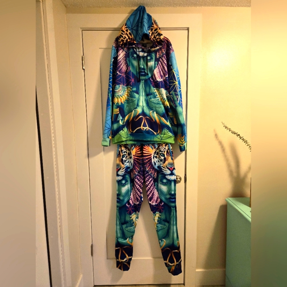 Electro Threads | Power & Peace Rave Hoodie and Joggers XXL